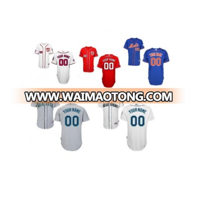 Customize owe name and number embroidery  wholesale baseball jersey   JS-001